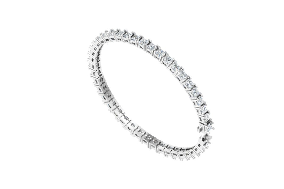 Princess cut diamond bracelet