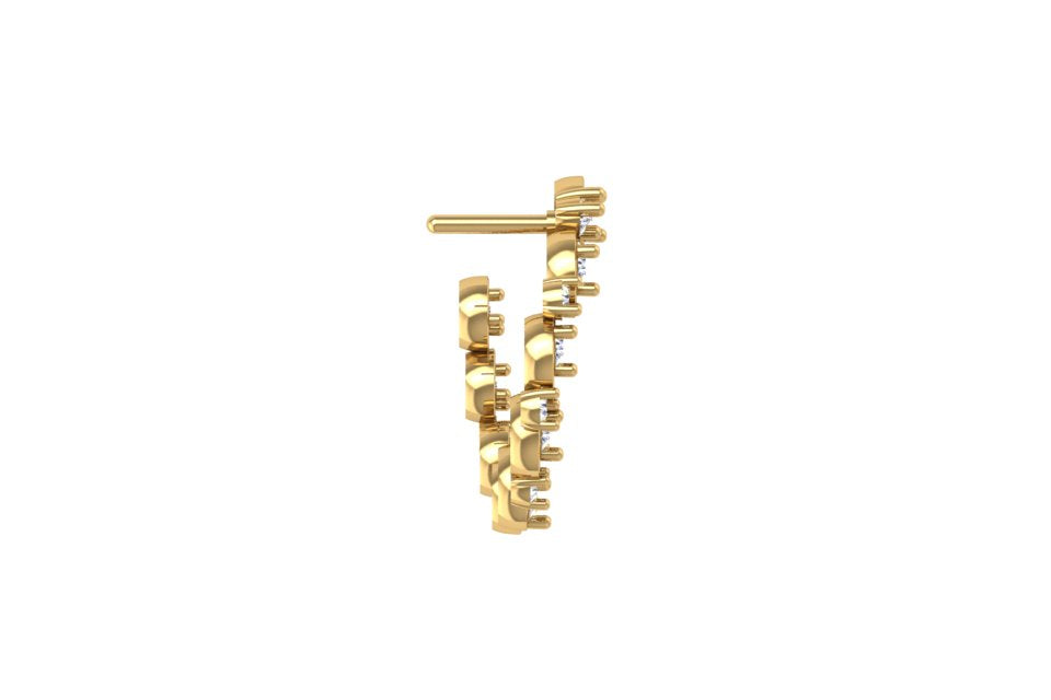 Rose gold diamond cluster earrings