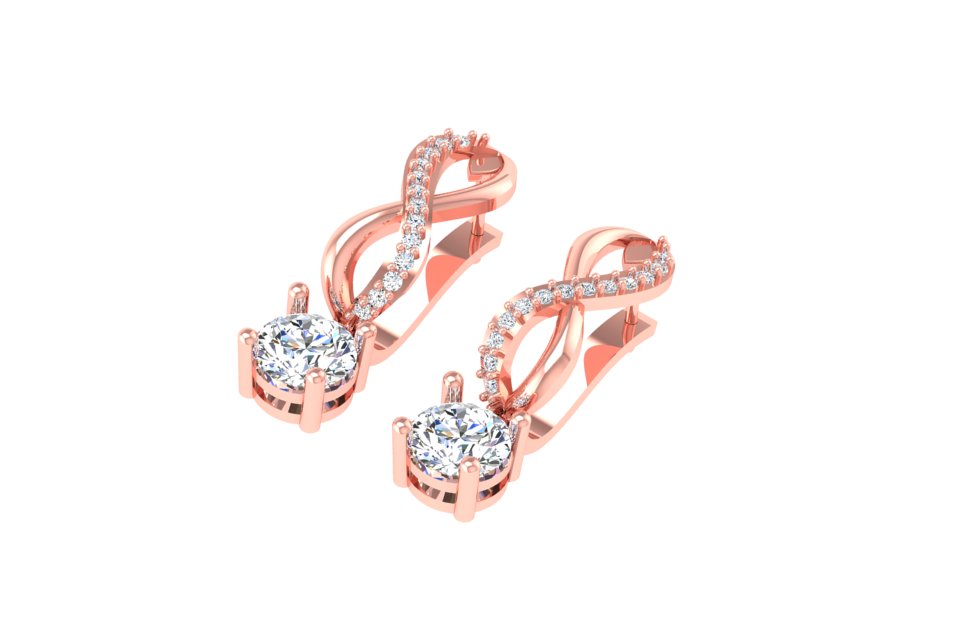 Infinity Diamond Drop earrings