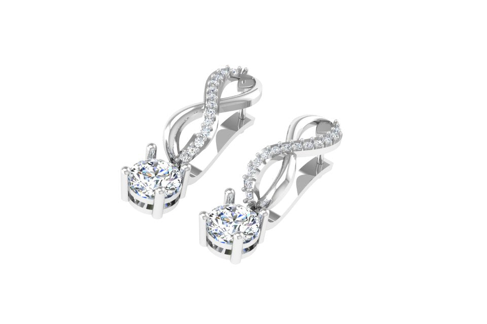 Infinity Diamond Drop earrings