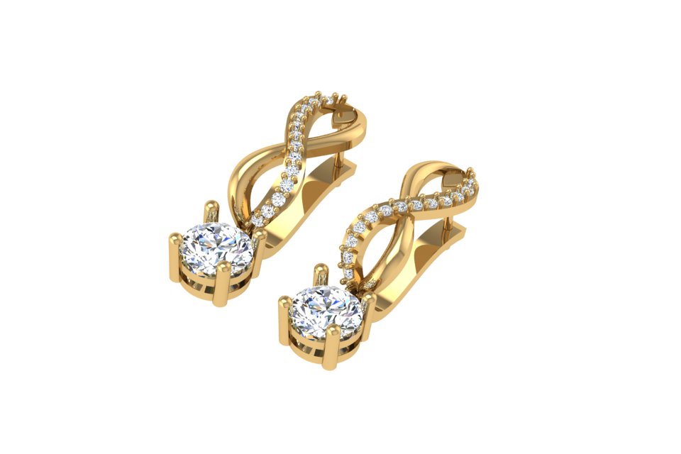 Infinity Diamond Drop earrings