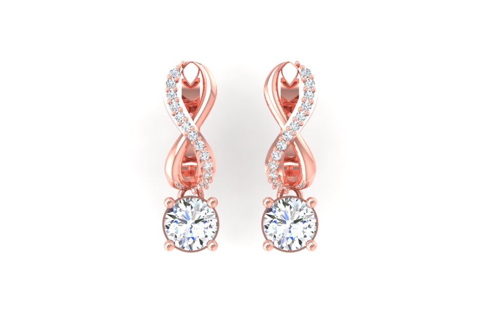 Infinity Diamond Drop earrings