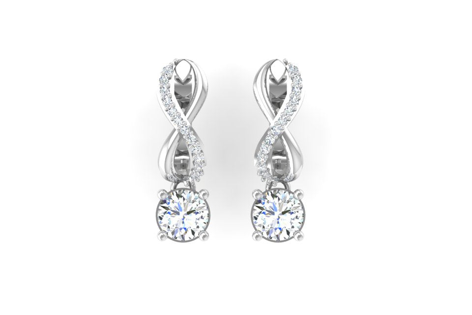 Infinity Diamond Drop earrings