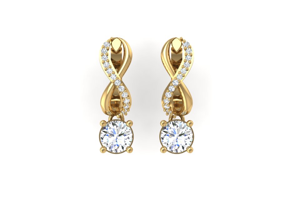 Infinity Diamond Drop earrings