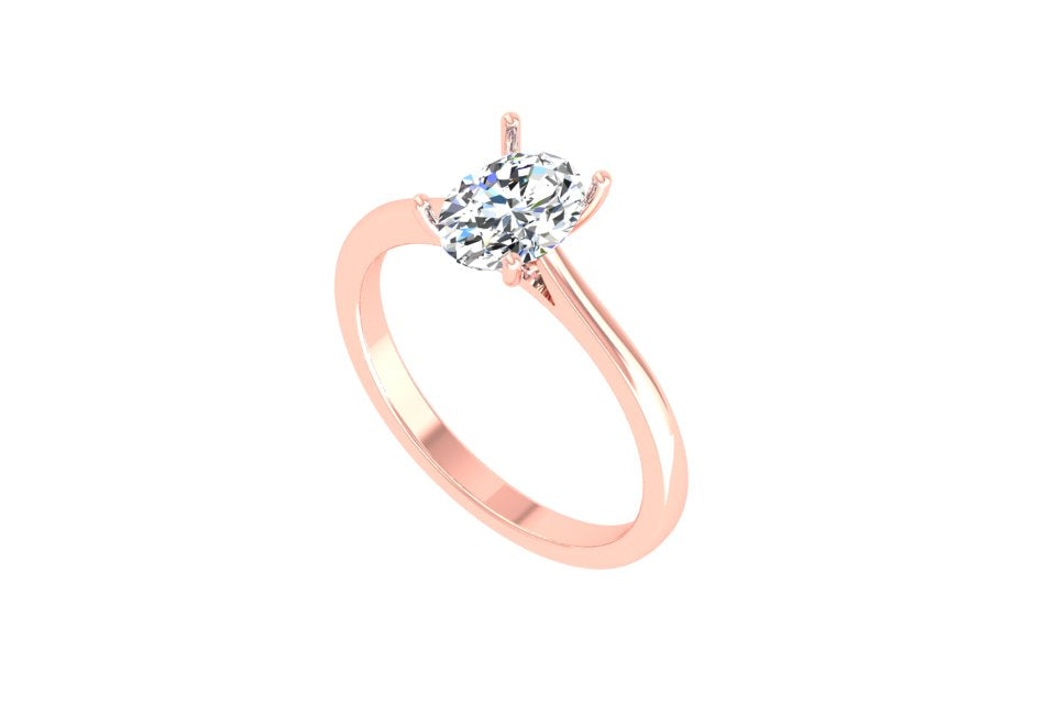 Radiant Oval Solitaire Ring