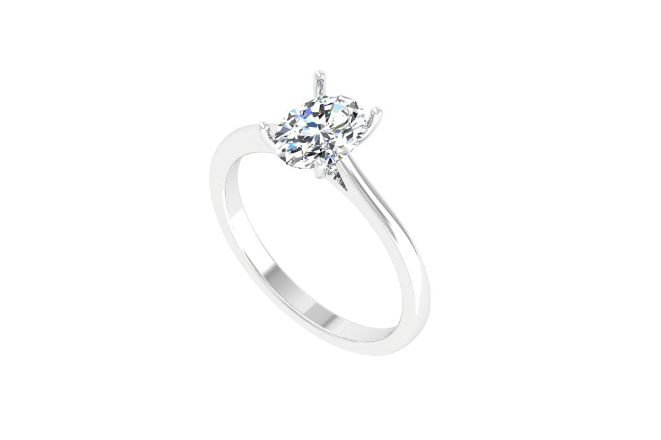 Radiant Oval Solitaire Ring