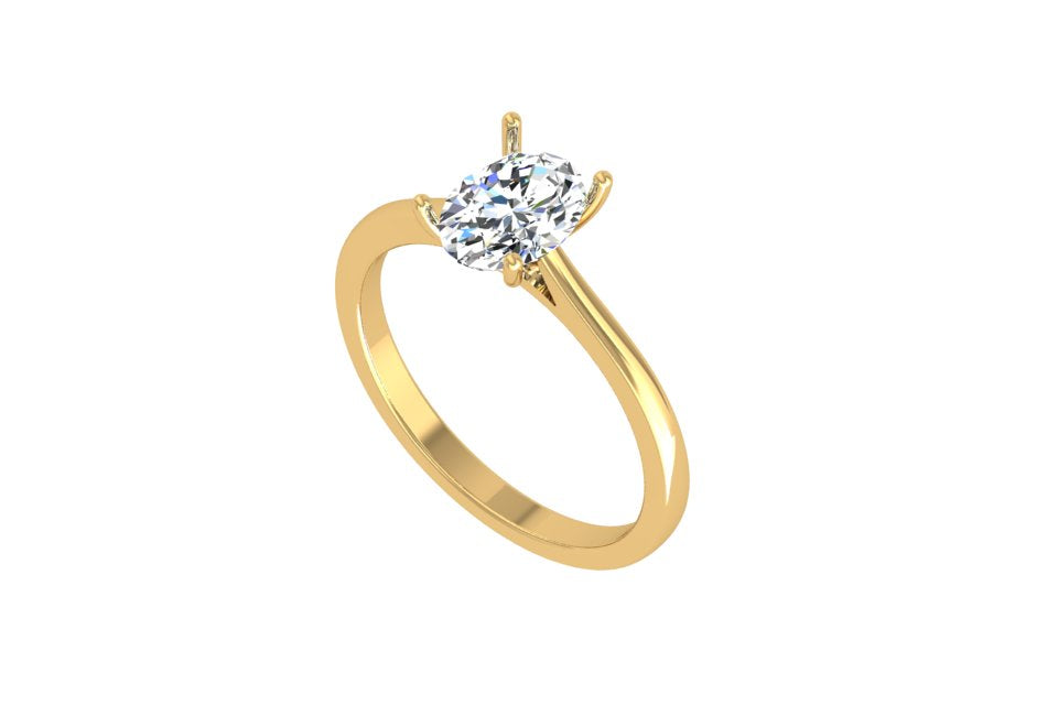 Radiant Oval Solitaire Ring