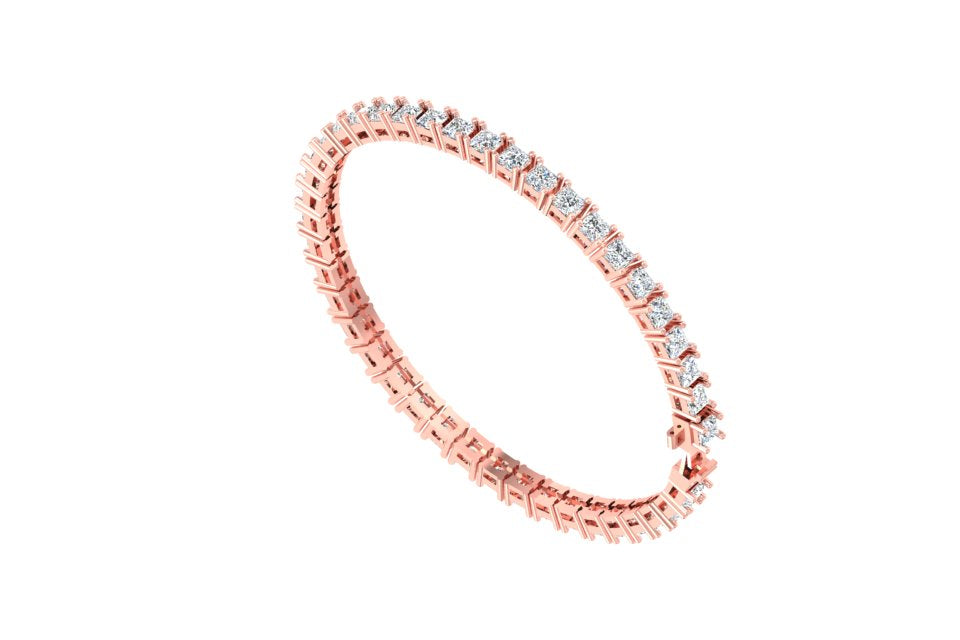 Princess cut diamond bracelet