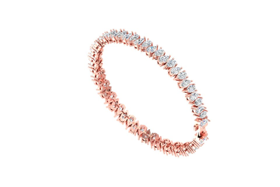 Rose gold tennis diamond bracelet
