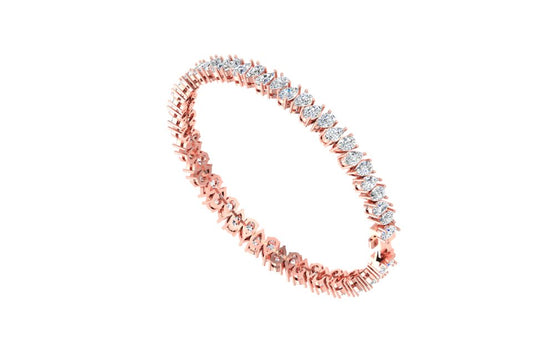 Rose gold tennis diamond bracelet