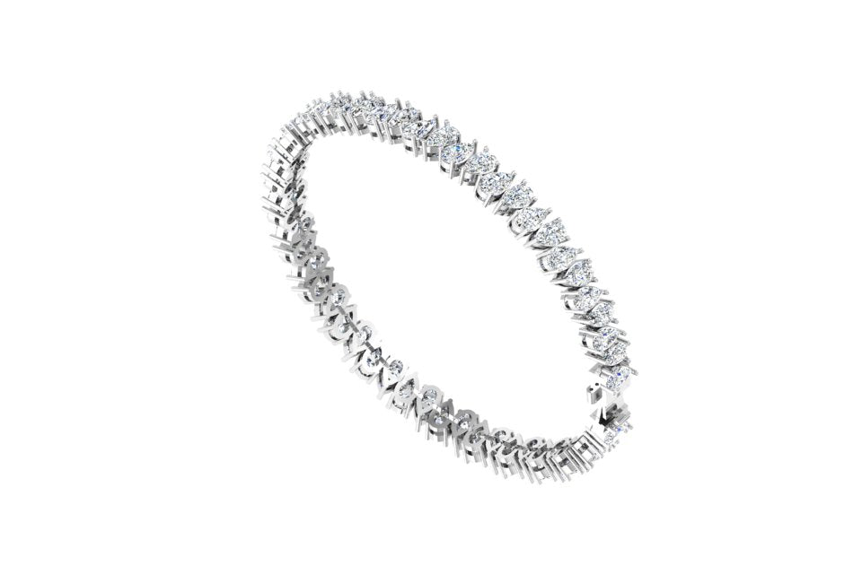 Rose gold tennis diamond bracelet