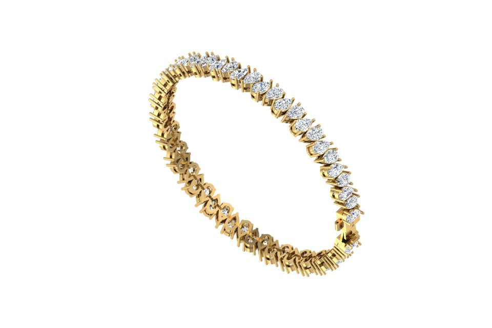 Rose gold tennis diamond bracelet