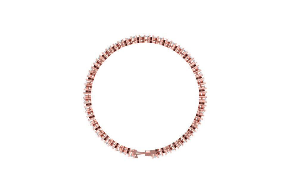 Rose gold tennis diamond bracelet