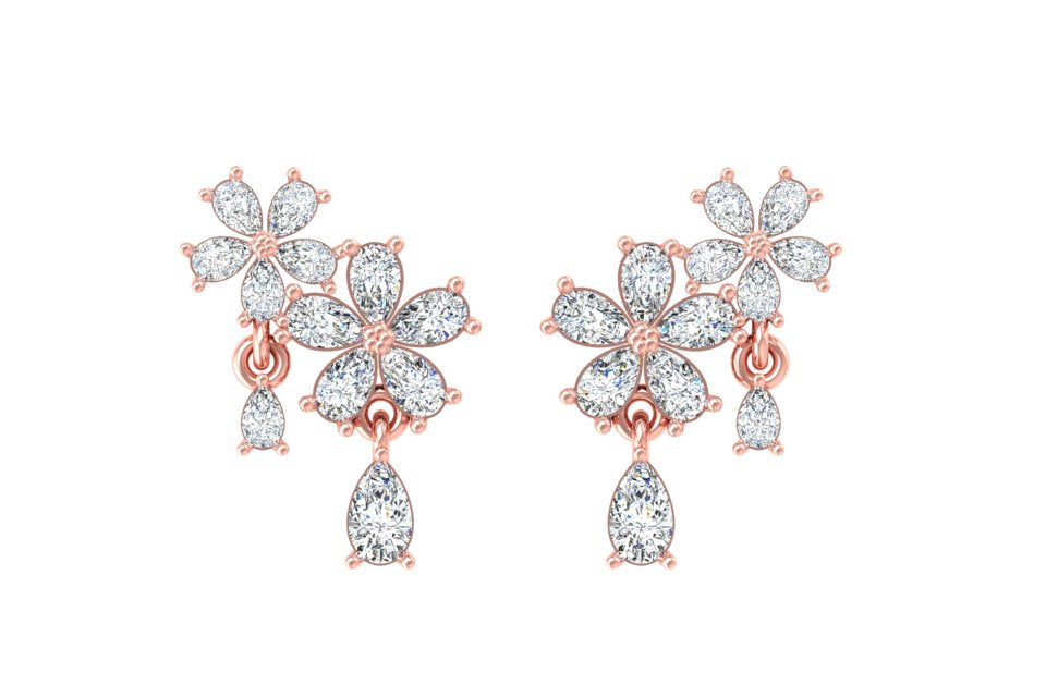 Garden Waterfall Diamond Statement Earrings
