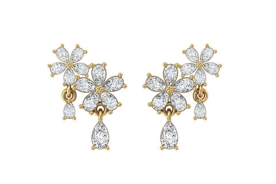 Garden Waterfall Diamond Statement Earrings