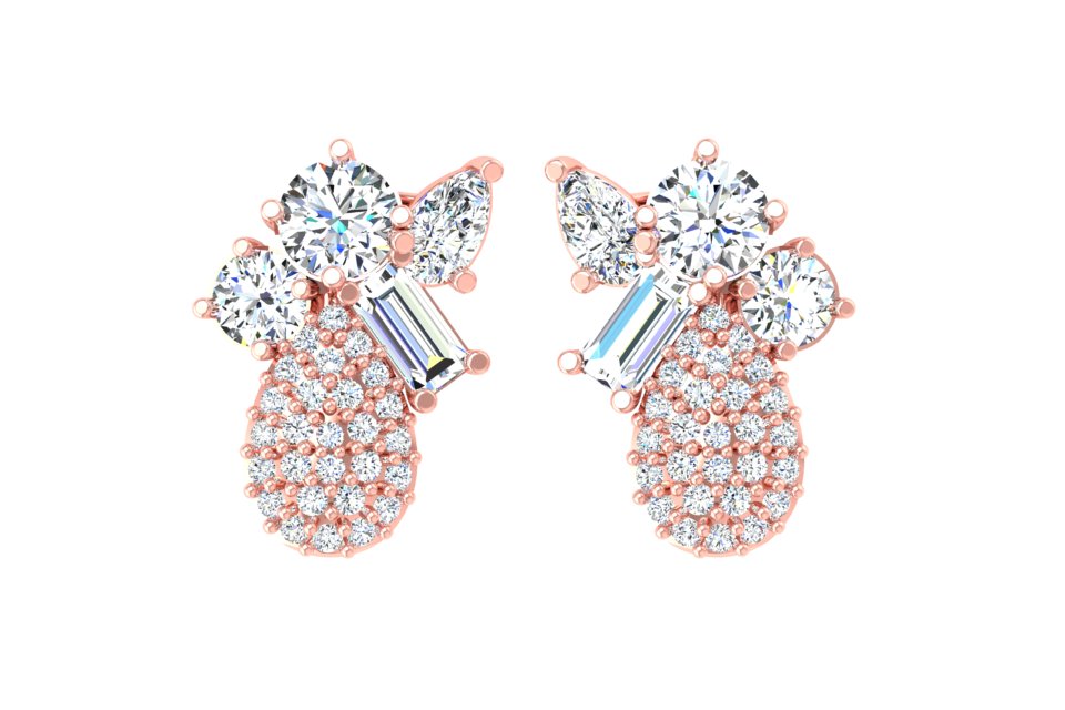 Garden Diamond Cluster Earrings