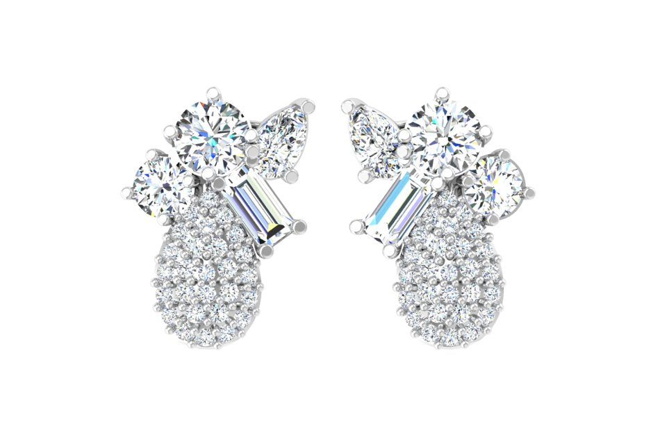 Garden Diamond Cluster Earrings